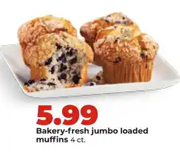 Hy-Vee Bakery-fresh jumbo loaded muffins offer