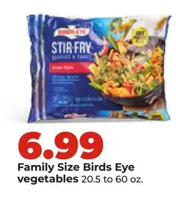 Hy-Vee Family Size Birds Eye vegetables offer