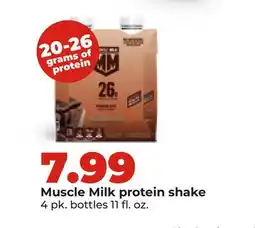Hy-Vee Muscle Milk protein shake offer
