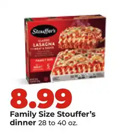 Hy-Vee Family Size Stouffer's dinner offer
