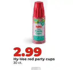 Hy-Vee Hy-Vee red party cups offer