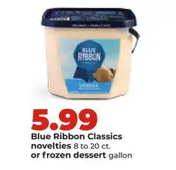 Hy-Vee Blue Ribbon Classics novelties or frozen dessert offer