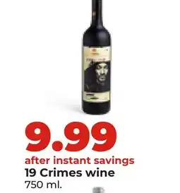 Hy-Vee 19 Crimes wine offer