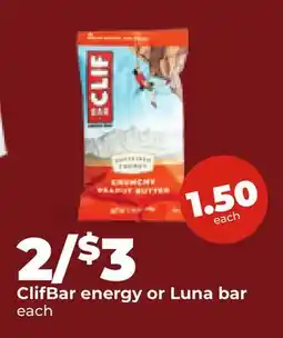 Hy-Vee ClifBar energy or Luna bar offer