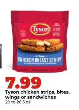 Hy-Vee Tyson chicken strips, bites, wings or sandwiches offer