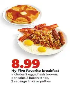 Hy-Vee Hy-Five Favorite breakfast offer