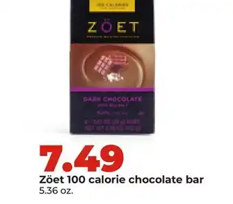 Hy-Vee Zöet 100 calorie chocolate bar offer