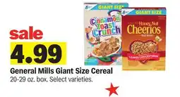 Meijer General Mills Giant Size Cereal offer