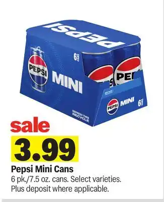 Meijer Pepsi Mini Cans offer