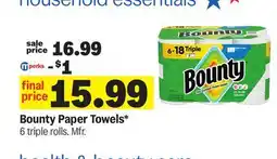 Meijer Bounty Paper Towels offer