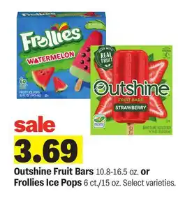 Meijer Outshine Fruit Bars 10.8-16.5 oz. or Frollies Ice Pops 6 ct./15 oz offer