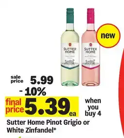 Meijer Sutter Home Pinot Grigio or White Zinfandel offer