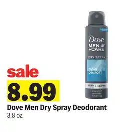 Meijer Dove Men Dry Spray Deodorant offer