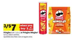 Meijer Pringles 6.84-7.16 oz. or Pringles Mingles* 5.5 oz offer