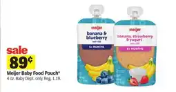 Meijer Meijer Baby Food Pouch offer