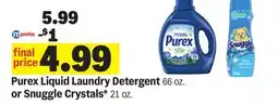 Meijer Purex Liquid Laundry Detergent 66 oz. or Snuggle Crystals* 21 oz offer