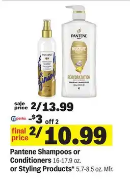 Meijer Pantene Shampoos or Conditioners 16-17.9 oz. or Styling Products* 5.7-8.5 oz offer