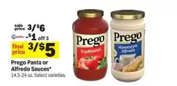 Meijer Prego Pasta or Alfredo Sauces offer