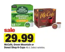 Meijer McCafe, Green Mountain or Donut Shop K-Cups offer