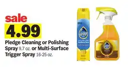 Meijer Pledge Cleaning or Polishing Spray 9.7 oz. or Multi-Surface Trigger Spray 16-25 oz offer