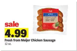 Meijer Fresh from Meijer Chicken Sausage offer