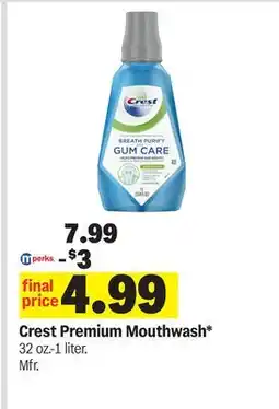 Meijer Crest Premium Mouthwash offer