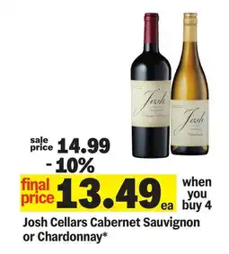 Meijer Josh Cellars Cabernet Sauvignon or Chardonnay offer