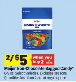 Meijer Meijer Non-Chocolate Bagged Candy offer
