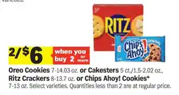 Meijer Oreo Cookies, Cakesters, Ritz Crackers, Chips Ahoy! Cookies offer
