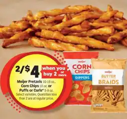 Meijer Meijer Pretzels, Corn Chips, Puffs or Curls offer