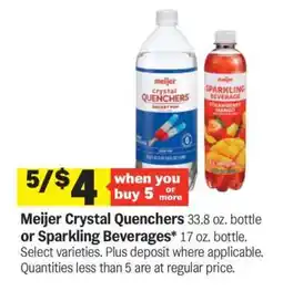 Meijer Meijer Crystal Quenchers or Sparkling Beverages offer