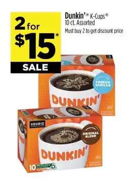 Dollar General Dunkin' K-Cups offer
