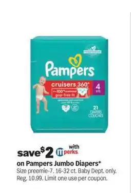 Meijer Pampers Jumbo Diapers offer