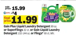 Meijer Gain Plus Liquid Laundry Detergent offer