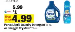 Meijer Purex Liquid Laundry Detergent or Snuggle Crystals offer