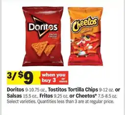 Meijer Doritos, Tostitos Tortilla Chips, Salsas, Fritos, Cheetos offer