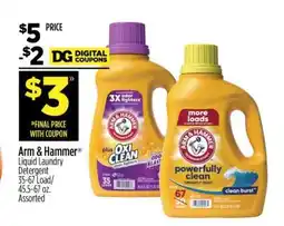 Dollar General Arm & Hammer Liquid Laundry Detergent offer