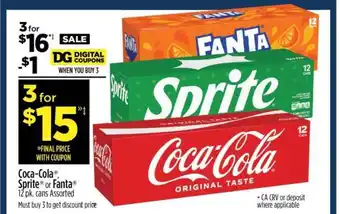 Dollar General Coca-Cola, Sprite or Fanta offer