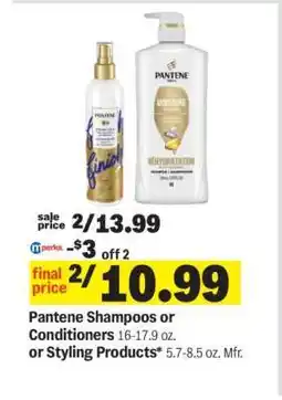 Meijer Pantene Shampoos or Conditioners or Styling Products offer
