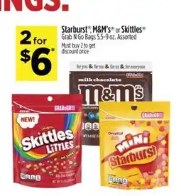 Dollar General Starburst, M&M's or Skittles offer