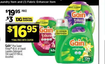 Dollar General Gain Plus Super Flings offer