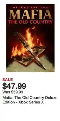 Game Stop Mafia: The Old Country Deluxe Edition - Xbox Series X offer