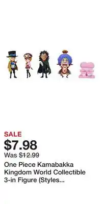 Game Stop One Piece Kamabakka Kingdom World Collectible 3-in Figure (Styles May Vary) offer
