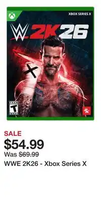 Game Stop WWE 2K26 - Xbox Series X offer
