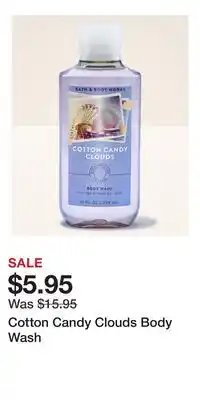 Bath & Body Works Cotton Candy Clouds Body Wash offer
