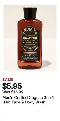 Bath & Body Works Men's Crafted Cognac 3-in-1 Hair, Face & Body Wash offer