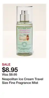 Bath & Body Works Neapolitan Ice Cream Travel Size Fine Fragrance Mist offer
