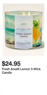Bath & Body Works Fresh Amalfi Lemon 3-Wick Candle offer