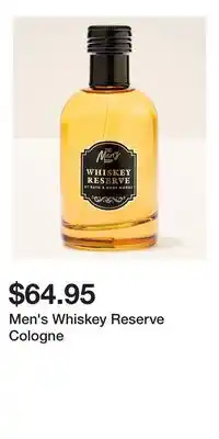 Bath & Body Works Men's Whiskey Reserve Cologne offer