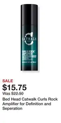 Ulta Beauty Bed Head Catwalk Curls Rock Amplifier for Definition and Seperation offer